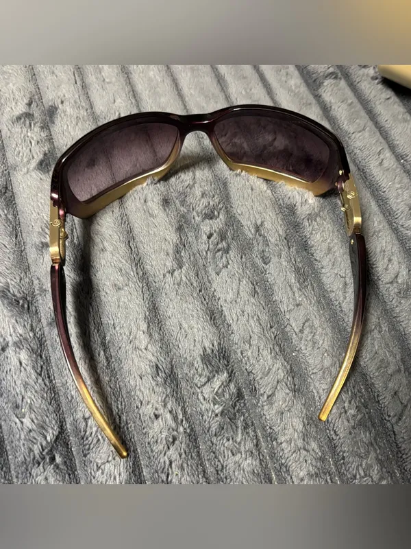 Jimmy Choo Burgundy to Amber Gradient Square Sunglasses - Image 2