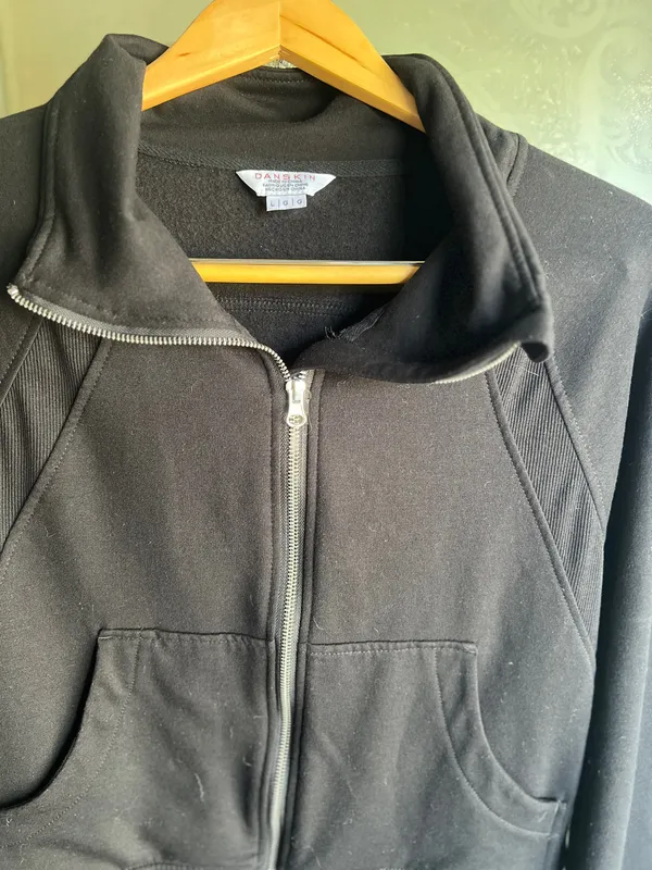 Danskin Jacket Zip-Up Athletic Black L  - Image 6