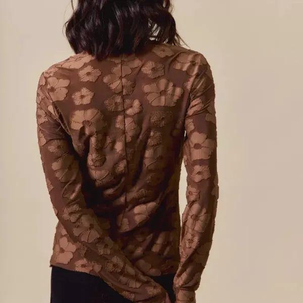 SO ME Stretched Jacquard Casual Tops‎ with Thumb Opening - Image 9