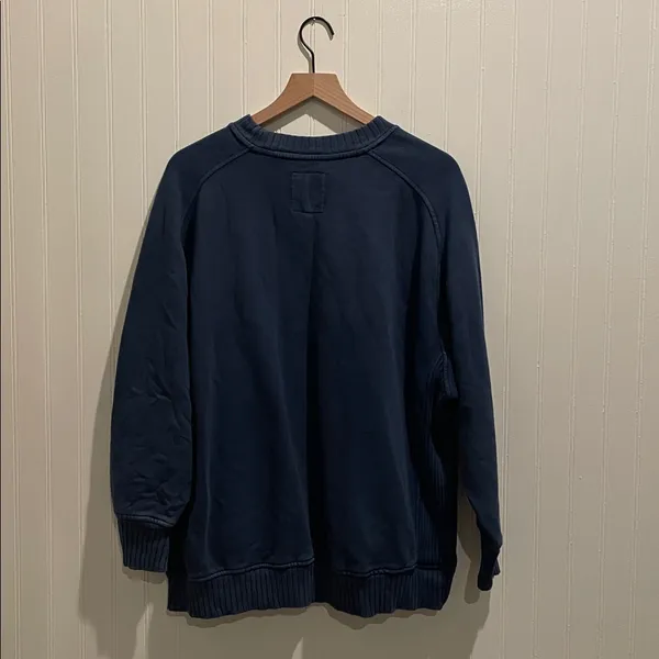 AERIE Checked Out Oversized Crew Neck Pullover Sweatshirt Size M - Image 3
