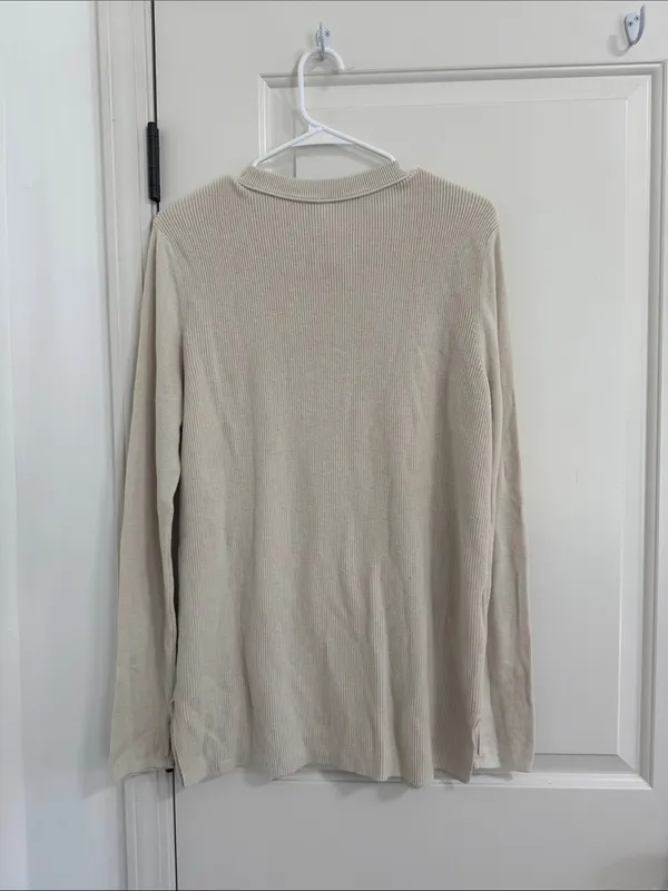lululemon athletica Cream Crewneck Ribbed Knit Sweater - Image 4