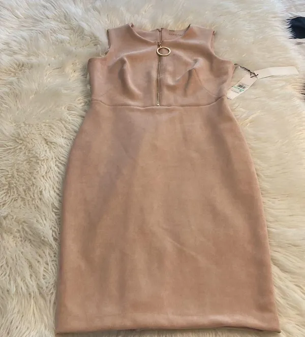 Calvin Klein light pink Sleeveless Sheath Dress Crew Neck size 8 brand new - Image 7