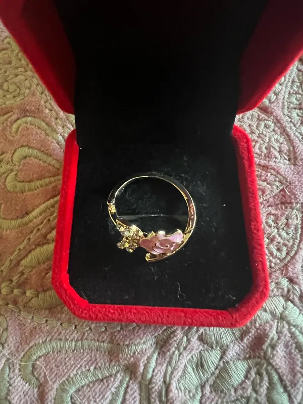 & Other Stories Women’s Gold Tone Embellished Ring Size 8 - Image 2