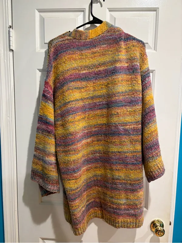 Anthropologie Akemi + Kin Multicolor Striped Open Cardigan Sweater one size - Image 2