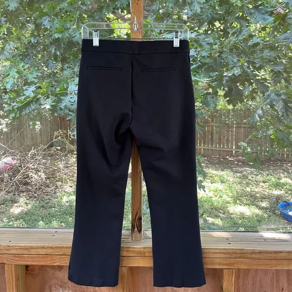 J. Crew Factory Women's Black Crop Flare Ponte Pant Size 4 - Image 2