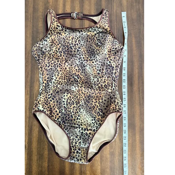Magicsuit Leopard Print One Piece Swimsuit Brown Animal Print Leopard Womens 12 - Image 5