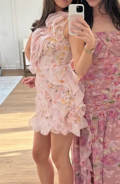 Elliatt Tulsia Mini Dress in Pink Multi - Image 5