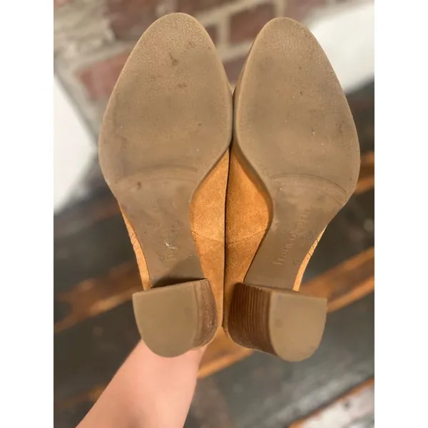 Franco Sarto Denzel Suede Stack Heeled Mules SIZE 7.5 - Image 8