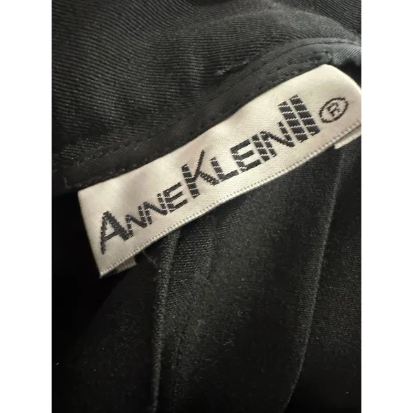 Anne Klein Skirt 8 Pleated A-line Black Classic Knee‎ Length 100% Wool Modest - Image 12