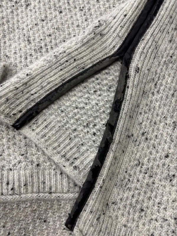 C by Bloomingdale's Women's Cashmere Turtleneck Sweater Gray Speckled Size S - Image 6