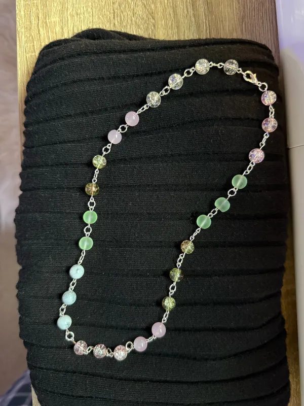 Handmade Beaded Necklace - Image 2