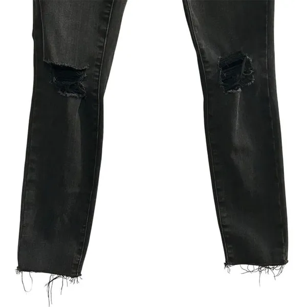 PacSun Women's High‎ Rise Jegging Jeans Black Distressed Size 24 - Image 3