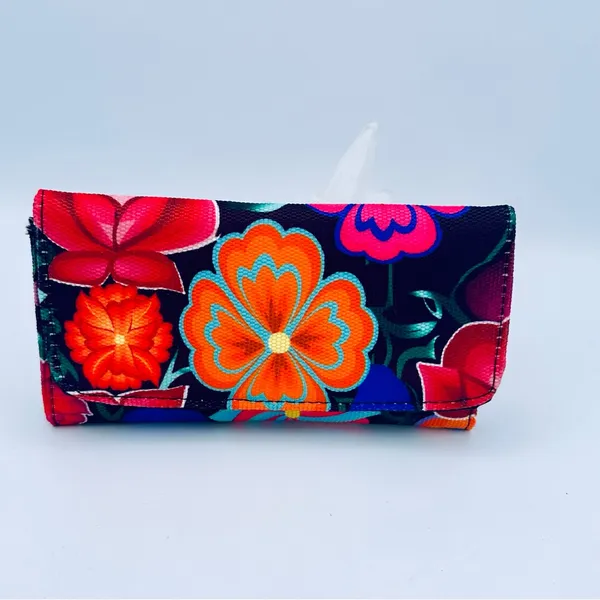 Mexican Vibrant Floral Embroidered Wallet - Image 2