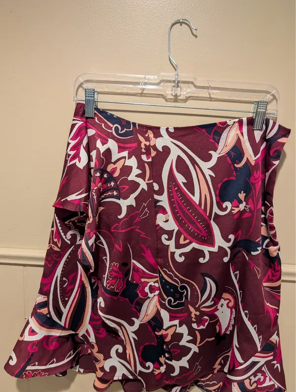 Banana Republic Faux Wrap Purple Pink Skirt - Image 2