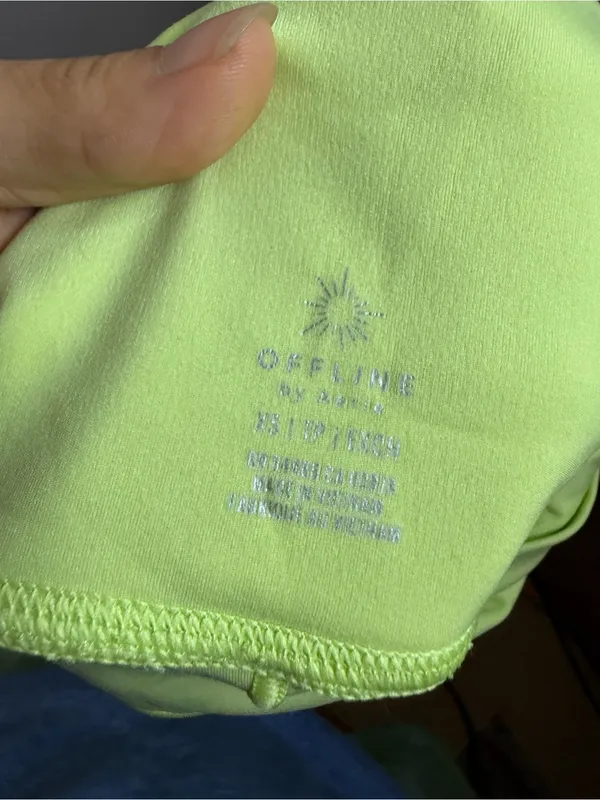 Offline by Aerie Neon Yellow Active Skort - Image 3