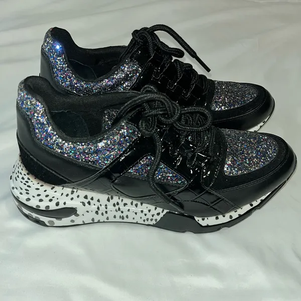 Steve Madden Barra-G platform fashion sneakers Stylish Black and Multicolor - Image 5