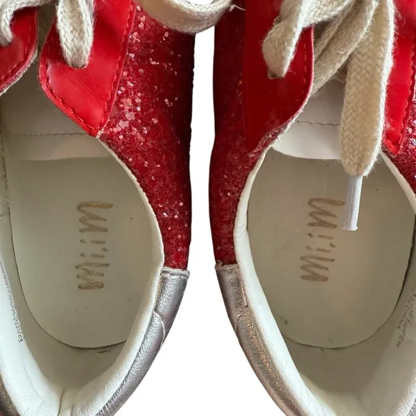 Mi.iM Skylar Rubber Sole Lace-up Glitter Leather Star Sneakers Women’s Size 6.5 - Image 7