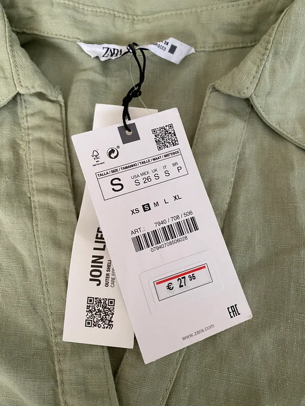 Zara Linen Blend Tiered Dress - Image 9