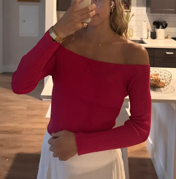 Urban Outfitters Off The Shoulder Long Sleeve Top - Image 2