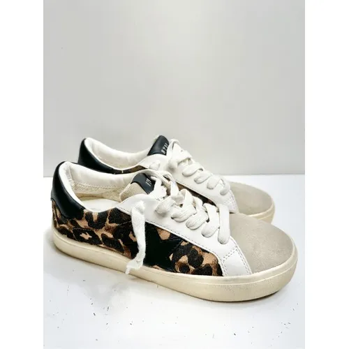Steve Madden Fashion Sneakers Leopard Print‎ Star Suede Multi Color Size 5 - Image 2