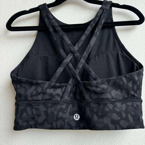 Lululemon Energy Bra High Neck Long Line *Medium Support B-D Camo Size 4 Small - Image 2