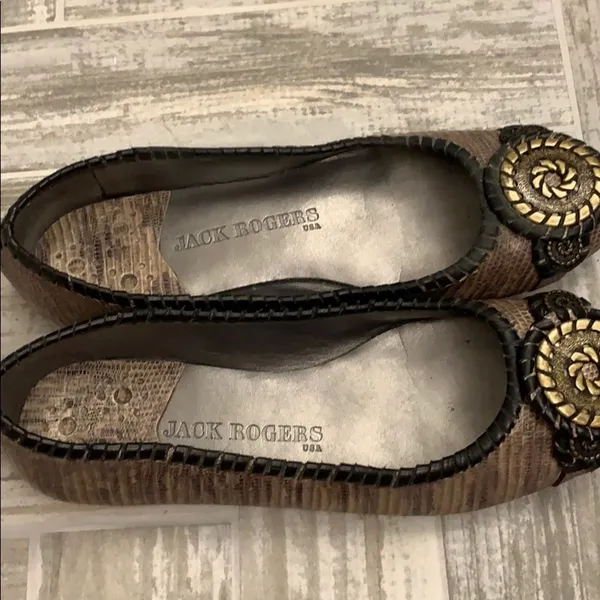Jack Rogers Metallic Bronze Ballet Flats 7.5 - Image 3