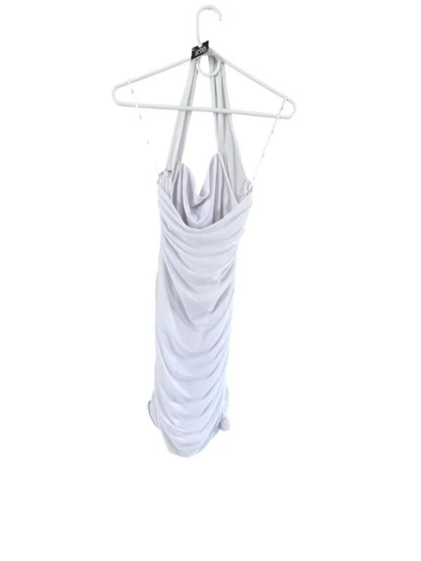 Women's Lulus White Halter Ruched Mini Dress M - Image 9
