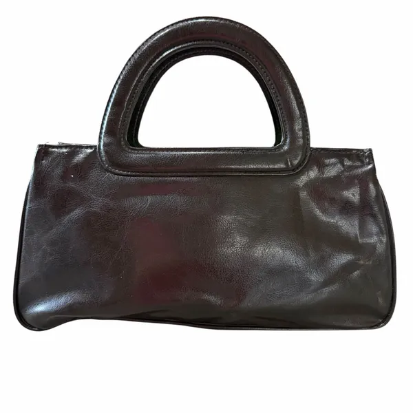 Vintage Victoria’s Secret Small Clutch Y2K Brown Faux Leather Indie Sleaze Purse - Image 2
