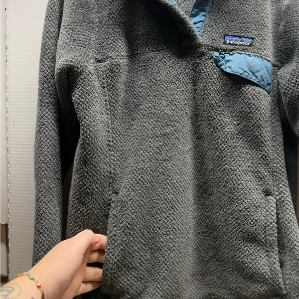 Patagonia Snap T Gray Fleece Pullover - Image 2