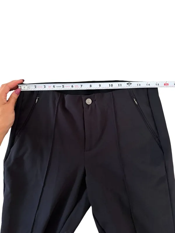 MAC Black Pleated Dress Ankle Pants Size Medium - Image 6