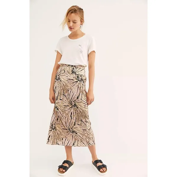 Free People Normani Bias Skirt in Magic Smoke Combo Size 2 Tie Dye Boho Festival - Image 3