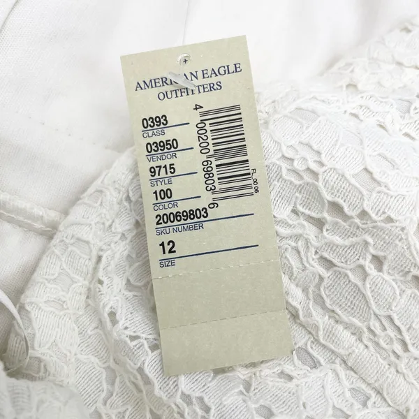 American Eagle Womens Dress Sz 12 Corset Eyelet Lace Coquette‎ Cottagecore Party - Image 8