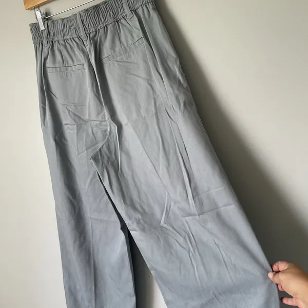 Madewell The Neale Straight-Leg Pant in Drapeweave Overcast Blue Women's Size 6 - Image 7