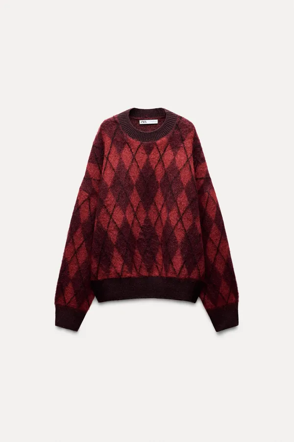 ZARA Argyle Sweater - Image 2
