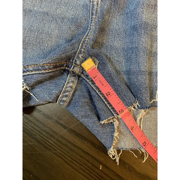 H&M Regular Waist Jean Shorts‎ Womens 10 Medium Wash Denim Festival DIY Cut Off - Image 14