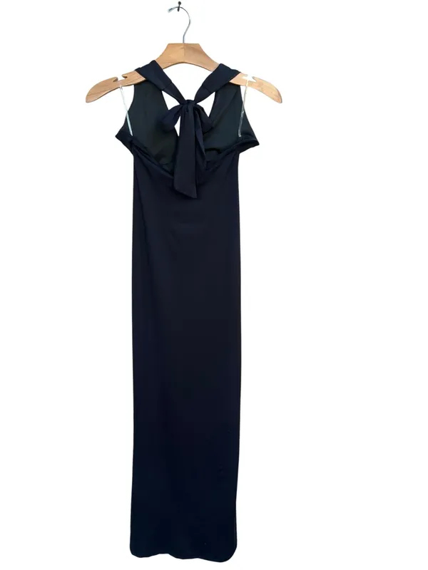 Peppermayo Black Halter Top High Slit Ruched Maxi Dress Size 4 New with Tags - Image 11