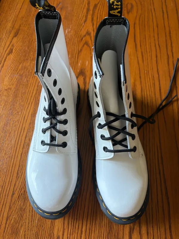 Dr. Martens White 1460 Boots - Image 4