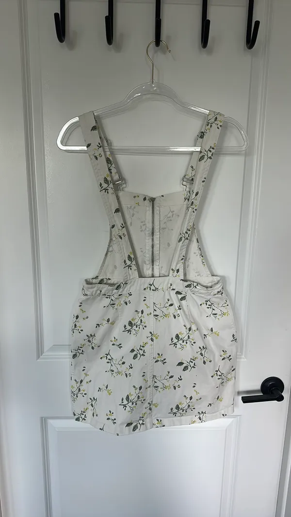 Forever 21 Floral Overall White Dress - Image 5