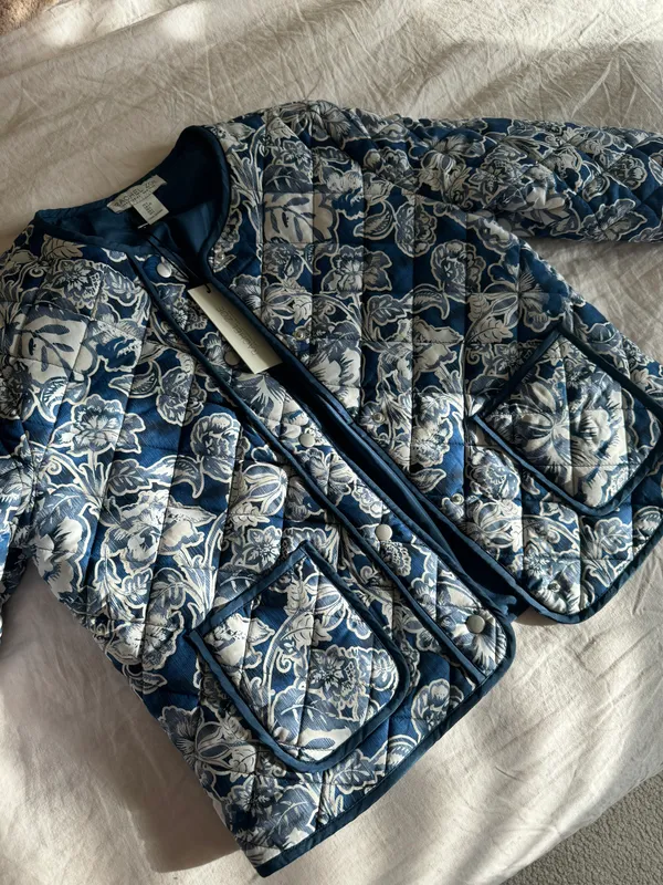 Quilted Jacket Blue Size L - Image 2