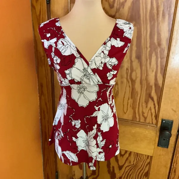 Vtg 90s floral sexy plunging top - Image 7