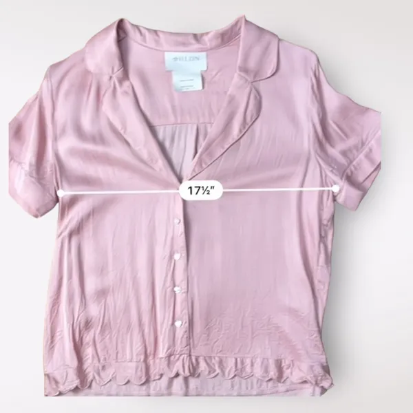 BHLDN Mauve‎ Pink Satin Juniper Pajama Top Size S - Image 7