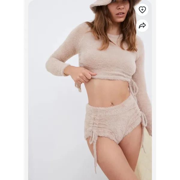 For Love & Lemons Faux Mohair Long Sleeve Sweater Oatmeal S‎ $169 - Image 4