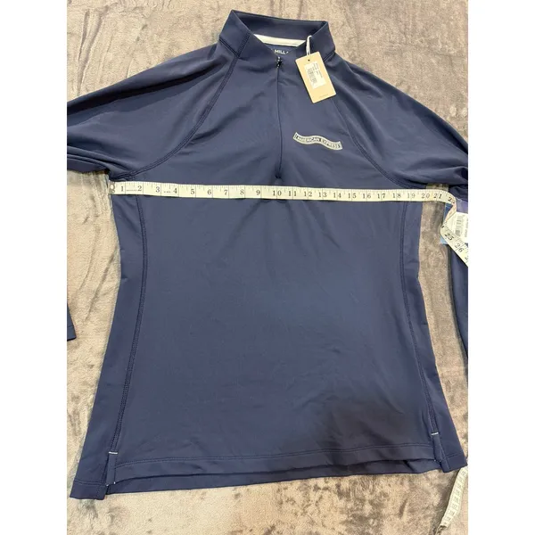 NWT Peter Millar Quarter Zip Pullover Womens Navy American Express UPF 50+ Large - Image 5