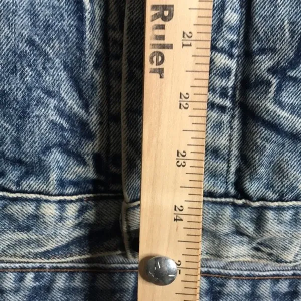 Vintage Tiger Fox Acid Wash Denim Jean Jacket size large‎ oversized - Image 9