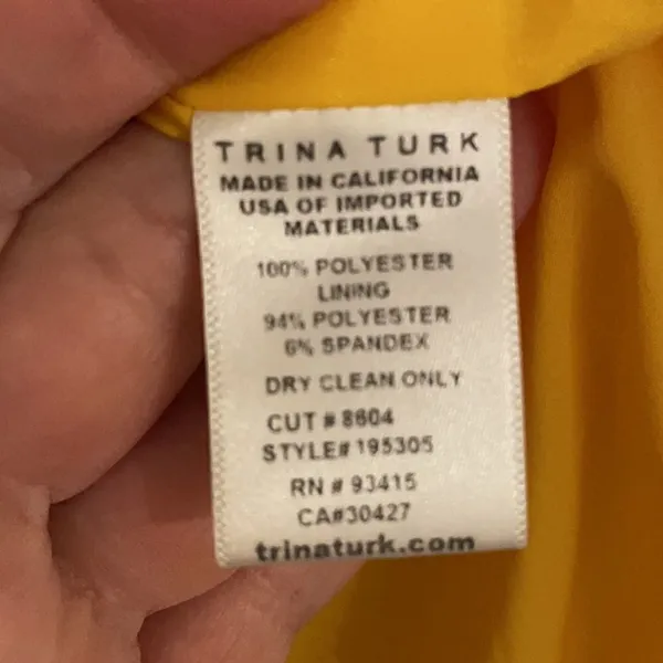 Trina Turk Bright Yellow Reef A-line Dress - Image 5