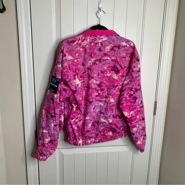 Helly Hansen Vintage 90s pink sea life floral bomber jacket size large‎ women Norway - Image 3