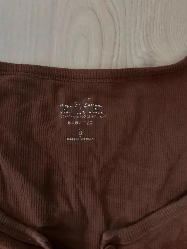 Hollister Brown Long Sleeve Top Size Small 0592 - Image 2