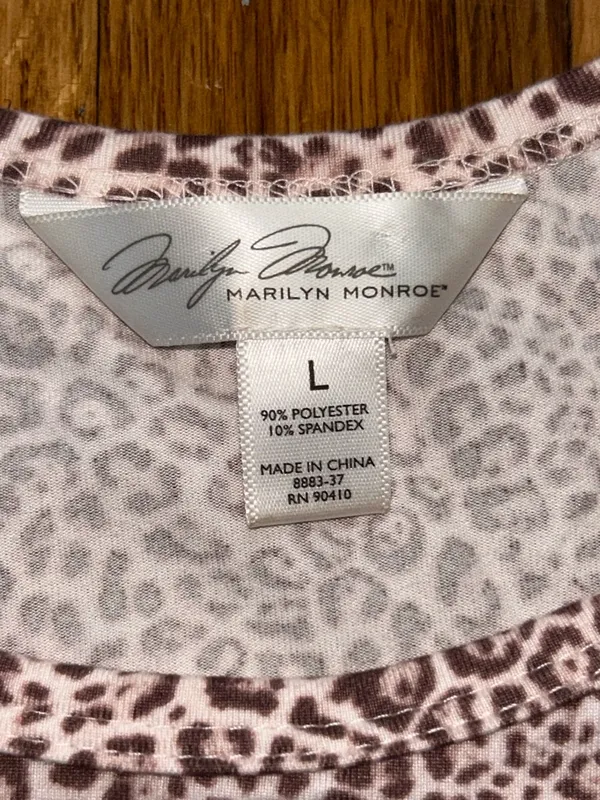 Marilyn Monroe Animal Print Tank Top with Lace Detail size Large - Image 3