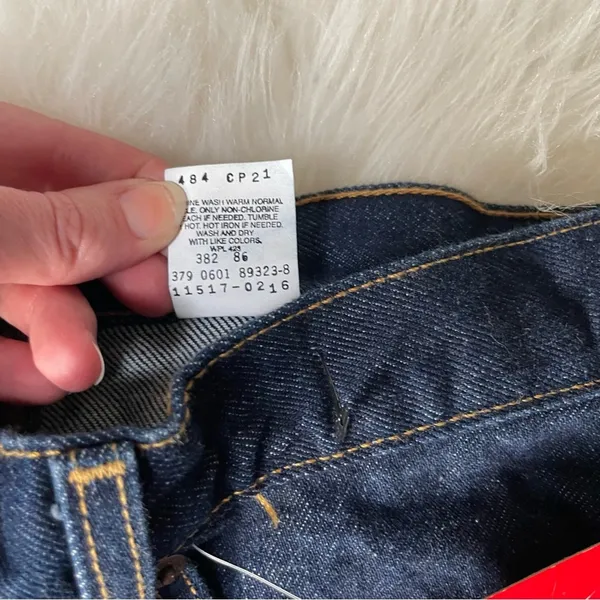 Vintage Levi’s Dark Wash Boot Cut Slim Fit 1999 NWT - Image 3