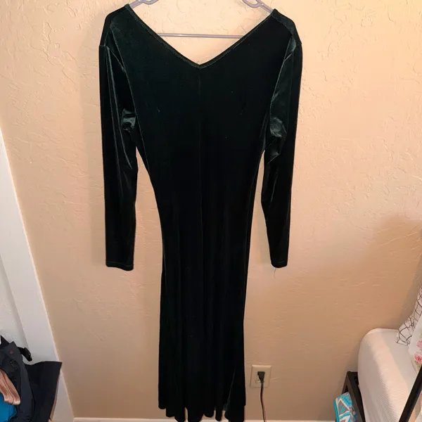 Velvet formal long dress Green Size L - Image 4